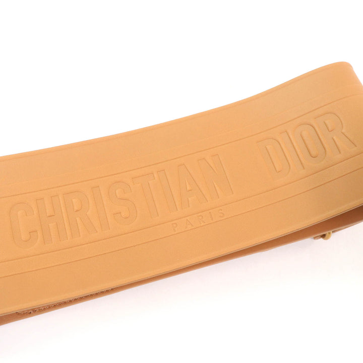 極美品☆Christian Dior クリスチャンディオール B0098CMIV D-WAIST マキシ レザー ダブルゴールドバックル ベルト ブラウン 70