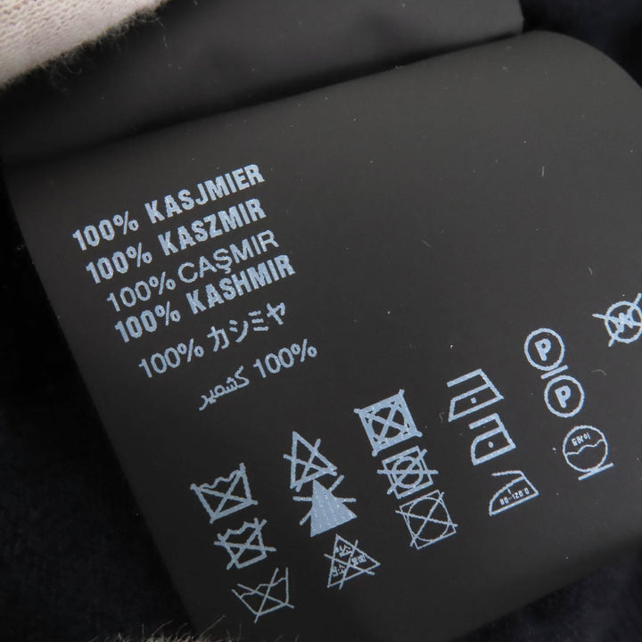 美品△PRADA プラダ 2023年製 P24D2Q カシミヤ100％ クルーネック 半袖 ニット セーター ネイビー36 イタリア製 　正規品 定価291500円