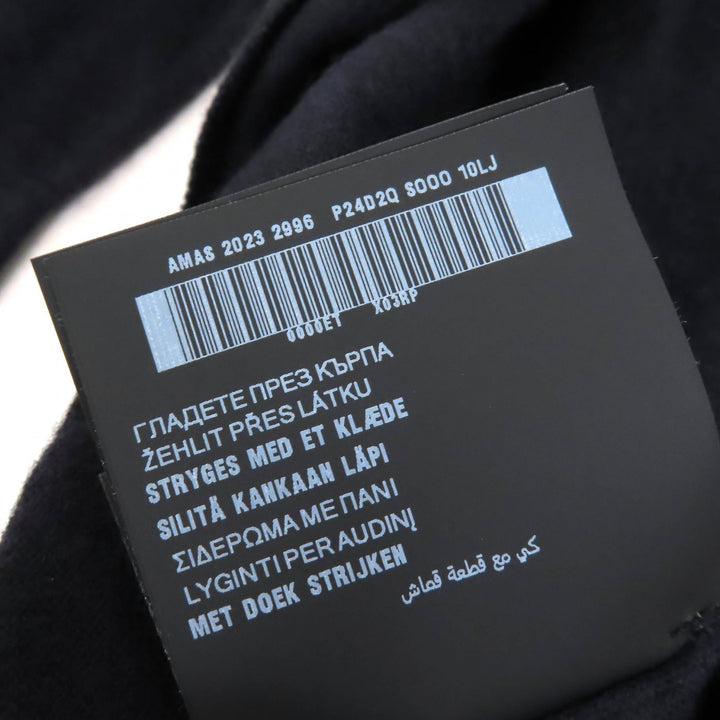 美品△PRADA プラダ 2023年製 P24D2Q カシミヤ100％ クルーネック 半袖 ニット セーター ネイビー36 イタリア製 　正規品 定価291500円