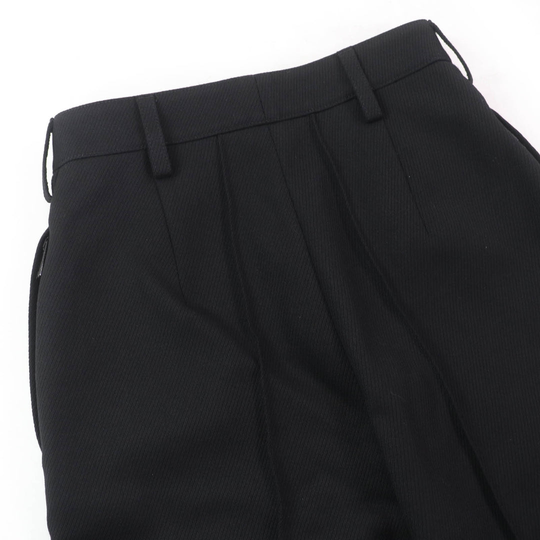 極美品☆PRADA プラダ 2023年製 P235H バージンウール ボトムス パンツ ブラック 36 イタリア製 正規品 レディース