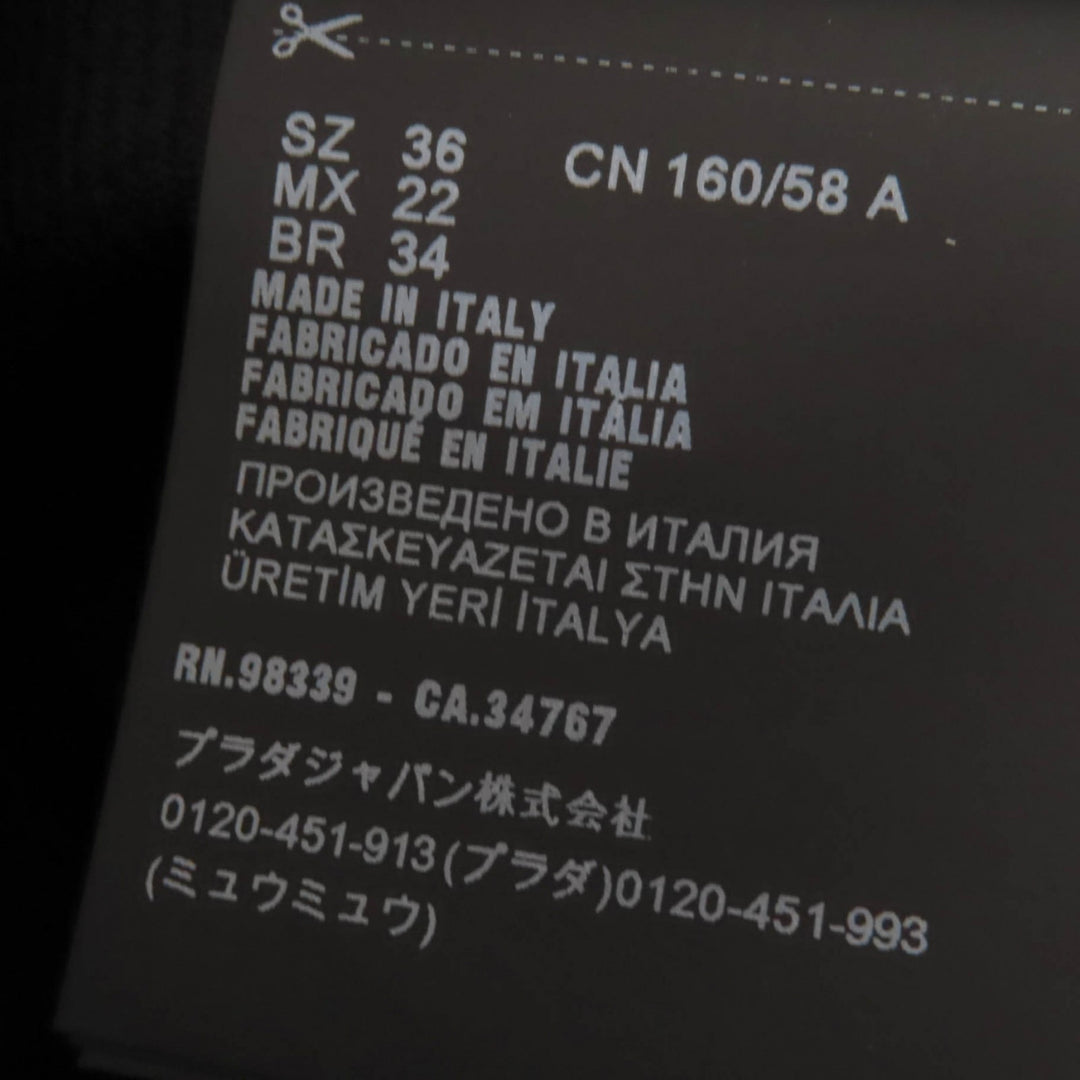 極美品☆PRADA プラダ 2023年製 P235H バージンウール ボトムス パンツ ブラック 36 イタリア製 正規品 レディース