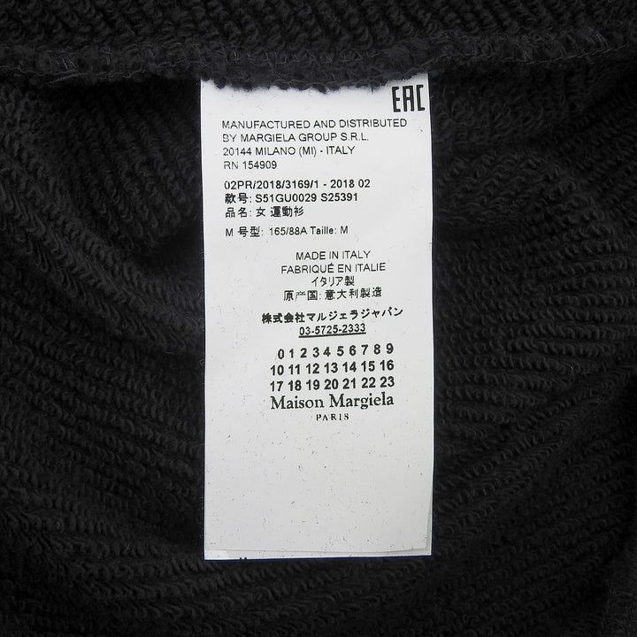 極美品▲Maison Margiela 1 メゾンマルジェラ1 S51GU0029 スプレーデザイン パーカー ブラック パープル M 165 伊製 正規品 レディース