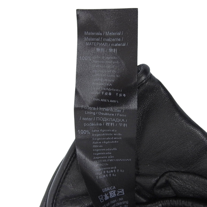 未使用品▲EMPORIO ARMANI エンポリオ アルマーニ 624136 ラムレザー ロゴエンボスデザイン レザーグローブ 手袋 S イタリア製 メンズ