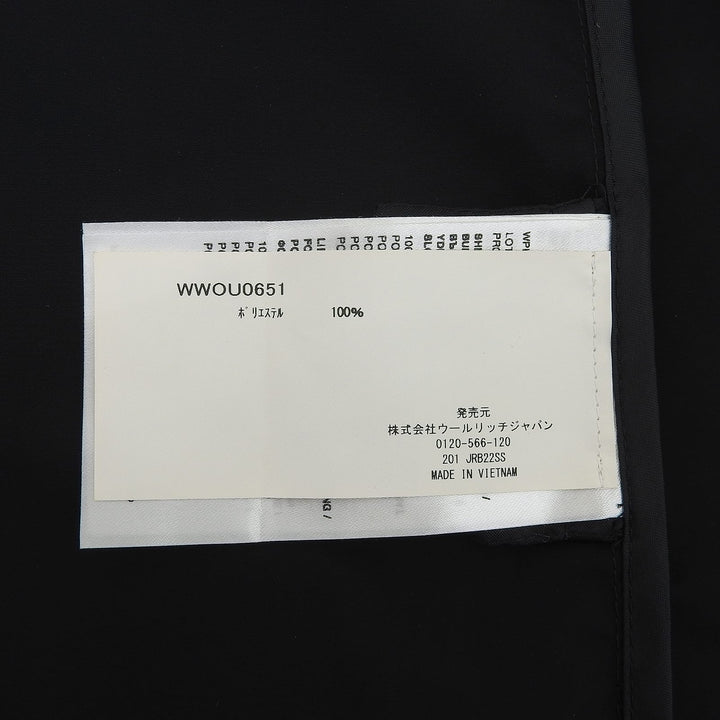 美品▲WOOLRICH ウールリッチ WWOU0651 ANORAK 金ボタン ウエストシェイプ ZIPロング コート ブラック ゴールド金具 S 正規品 レディース