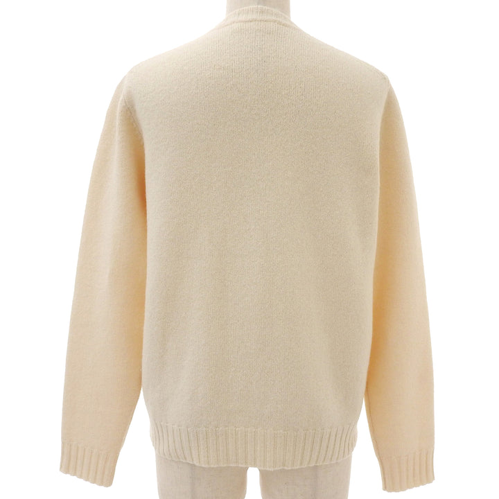 極美品▲JIL SANDER ジルサンダー 23AW J03GP0129 ウール100％ フローラル アップリケ セーター ニット アイボリー 34 正規品 レディース