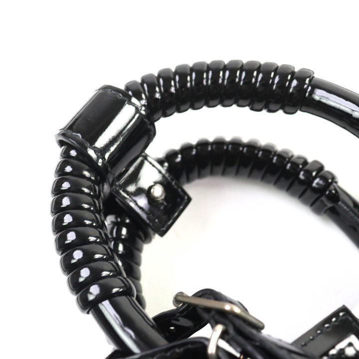 極美品△BALENCIAGA バレンシアガ 671342 ビストロ バスケットバッグ XS エナメル 2WAY ハンドバッグ ショルダーバッグ 保存袋付き 伊製
