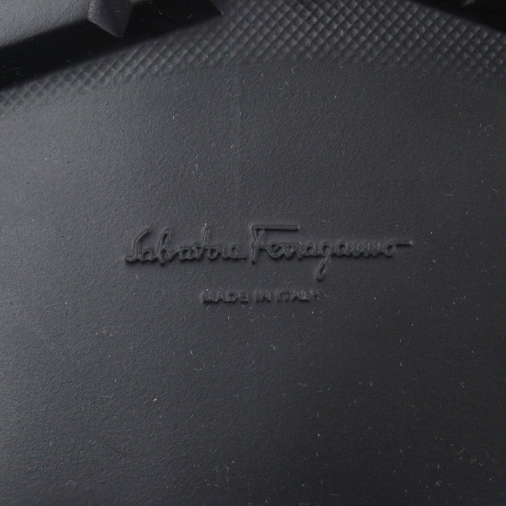 未使用品○Salvatore Ferragamo サルヴァトーレフェラガモ NAVAL2 デニム レザー ガンチーニエンボス レースアップ コンバットブーツ 7