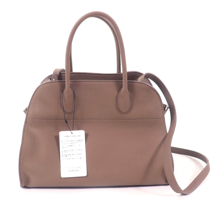 未使用品★THE ROW ザロウ W1586L133 Soft Margaux 12 ソフトマルゴー12 カーフレザー 2way ショルダーバッグ ハンドバッグ トープ