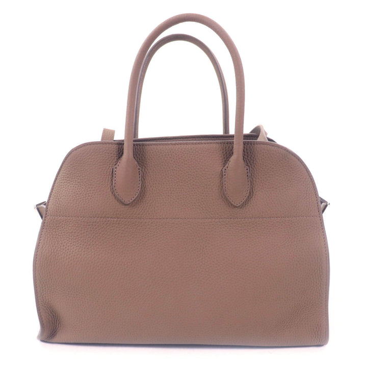 未使用品★THE ROW ザロウ W1586L133 Soft Margaux 12 ソフトマルゴー12 カーフレザー 2way ショルダーバッグ ハンドバッグ トープ