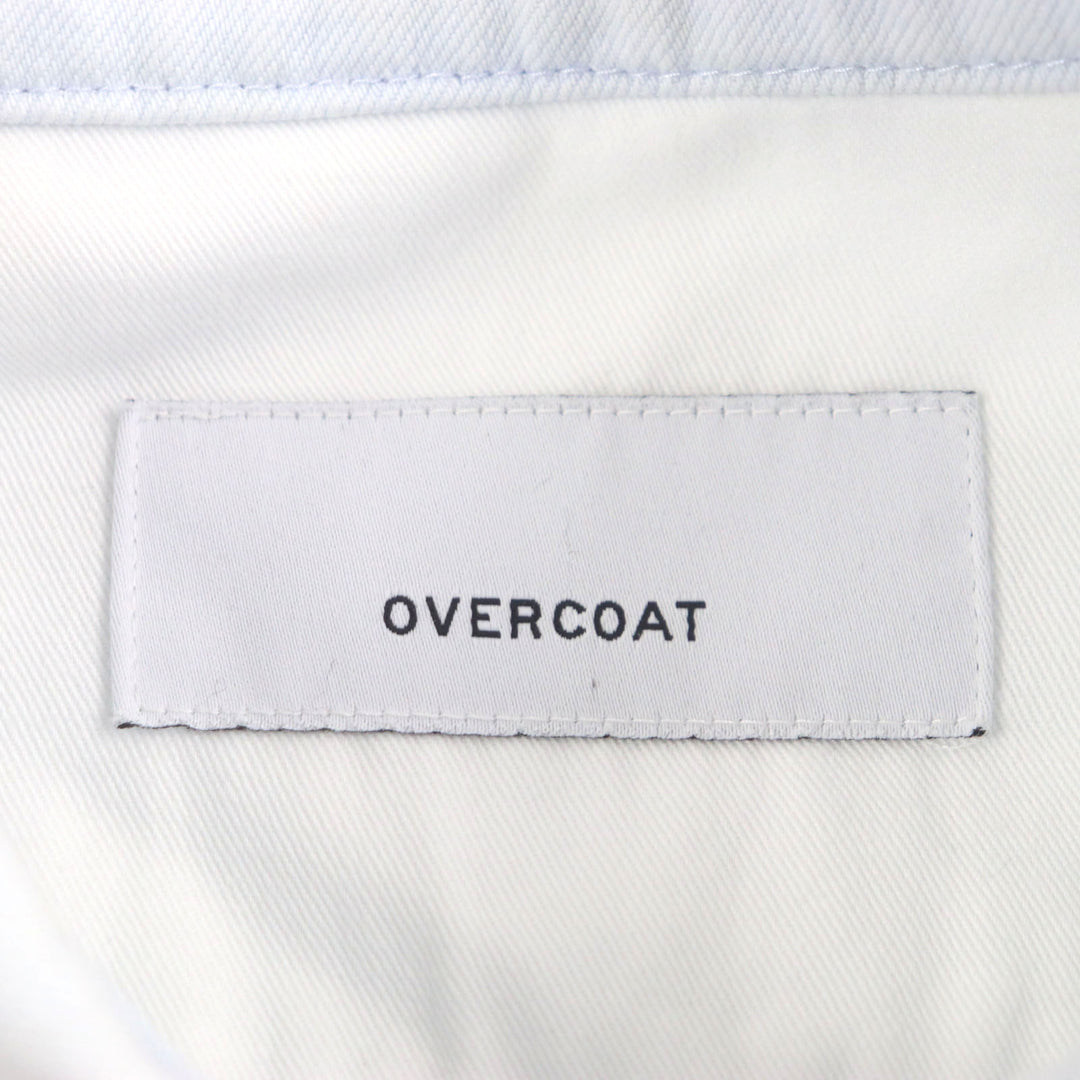 極美品▼OVERCOAT オーバーコート S24T06-FLBL 比翼仕立て ロゴ刺繍 カーゴポケット デニムシャツジャケット M 正規品 定価92400円