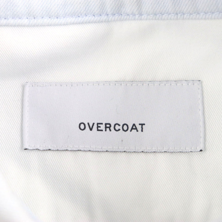 極美品▼OVERCOAT オーバーコート S24T06-FLBL 比翼仕立て ロゴ刺繍 カーゴポケット デニムシャツジャケット M 正規品 定価92400円