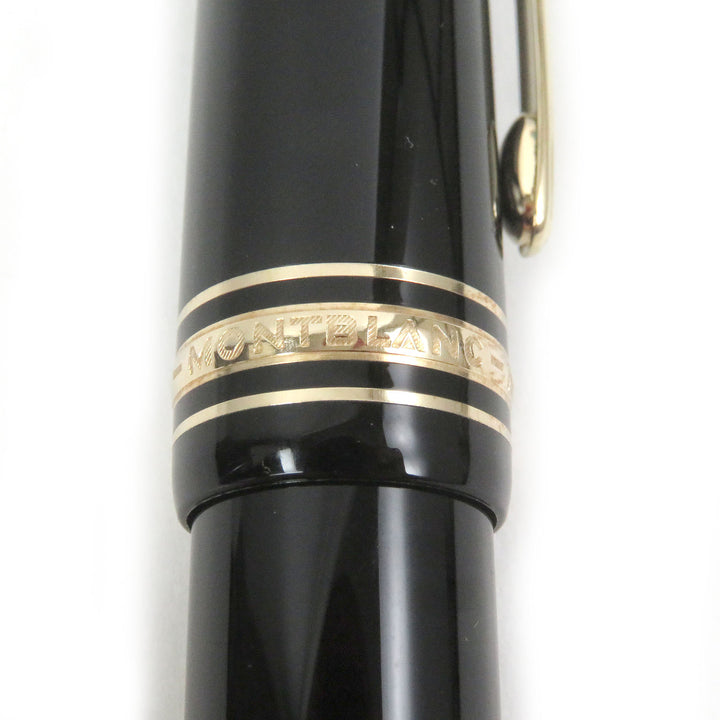 極美品□MONTBLANC モンブラン マイスターシュテュック 149 ペン先18K Fニブ キャップ式 万年筆 ブラック ゴールド 箱付き ドイツ製