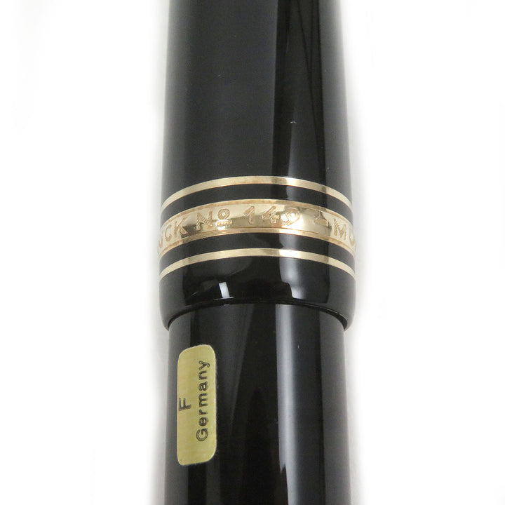 極美品□MONTBLANC モンブラン マイスターシュテュック 149 ペン先18K Fニブ キャップ式 万年筆 ブラック ゴールド 箱付き ドイツ製