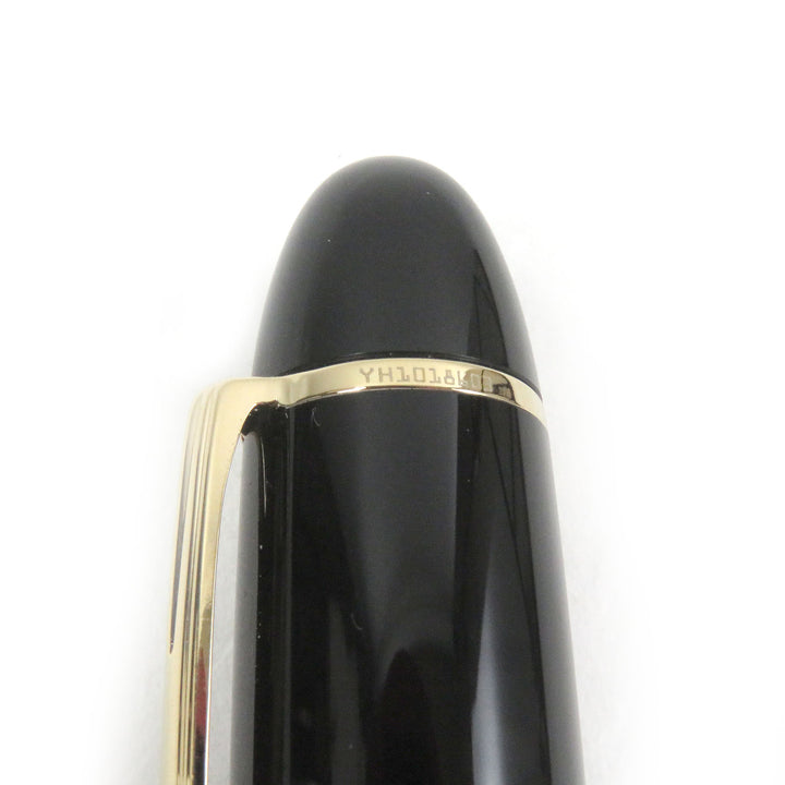 極美品□MONTBLANC モンブラン マイスターシュテュック 149 ペン先18K Fニブ キャップ式 万年筆 ブラック ゴールド 箱付き ドイツ製