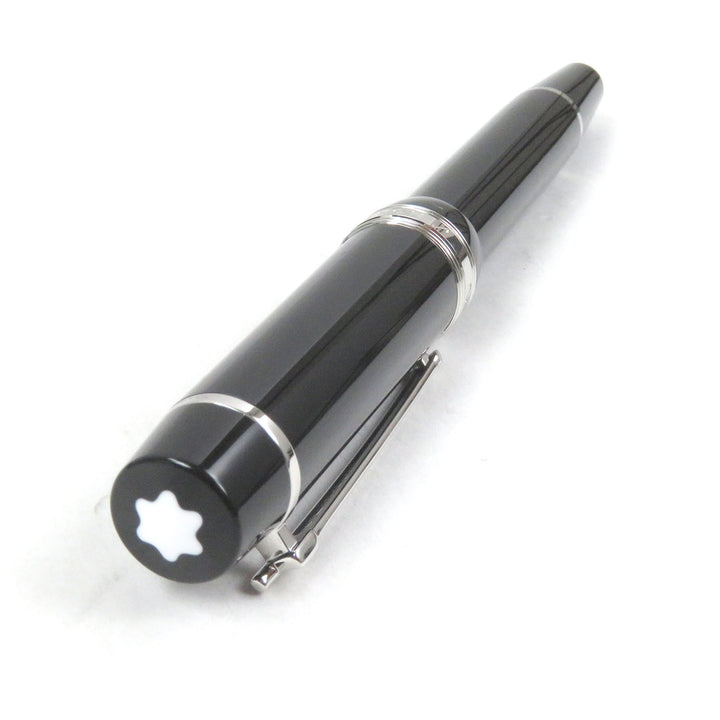 極美品□MONTBLANC モンブラン ヨハン・シュトラウス ドネーションペン キャップ式 ボールペン ブラック シルバー ドイツ製 メンズ