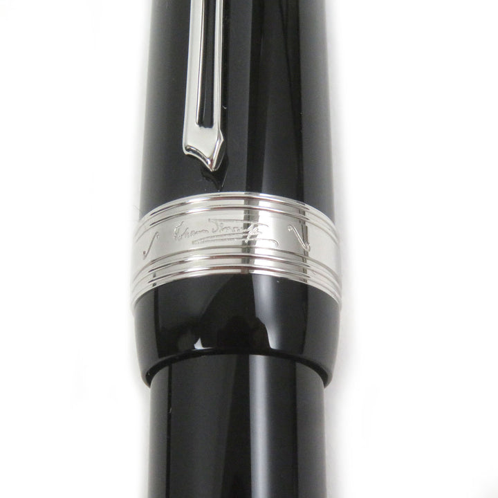 極美品□MONTBLANC モンブラン ヨハン・シュトラウス ドネーションペン キャップ式 ボールペン ブラック シルバー ドイツ製 メンズ