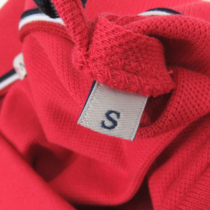 未使用品□MONCLER モンクレール MAGLIA POLO MANICACORTA ロゴワッペン付き ショートスリーブ 半袖ポロシャツ レッド S 正規品 メンズ