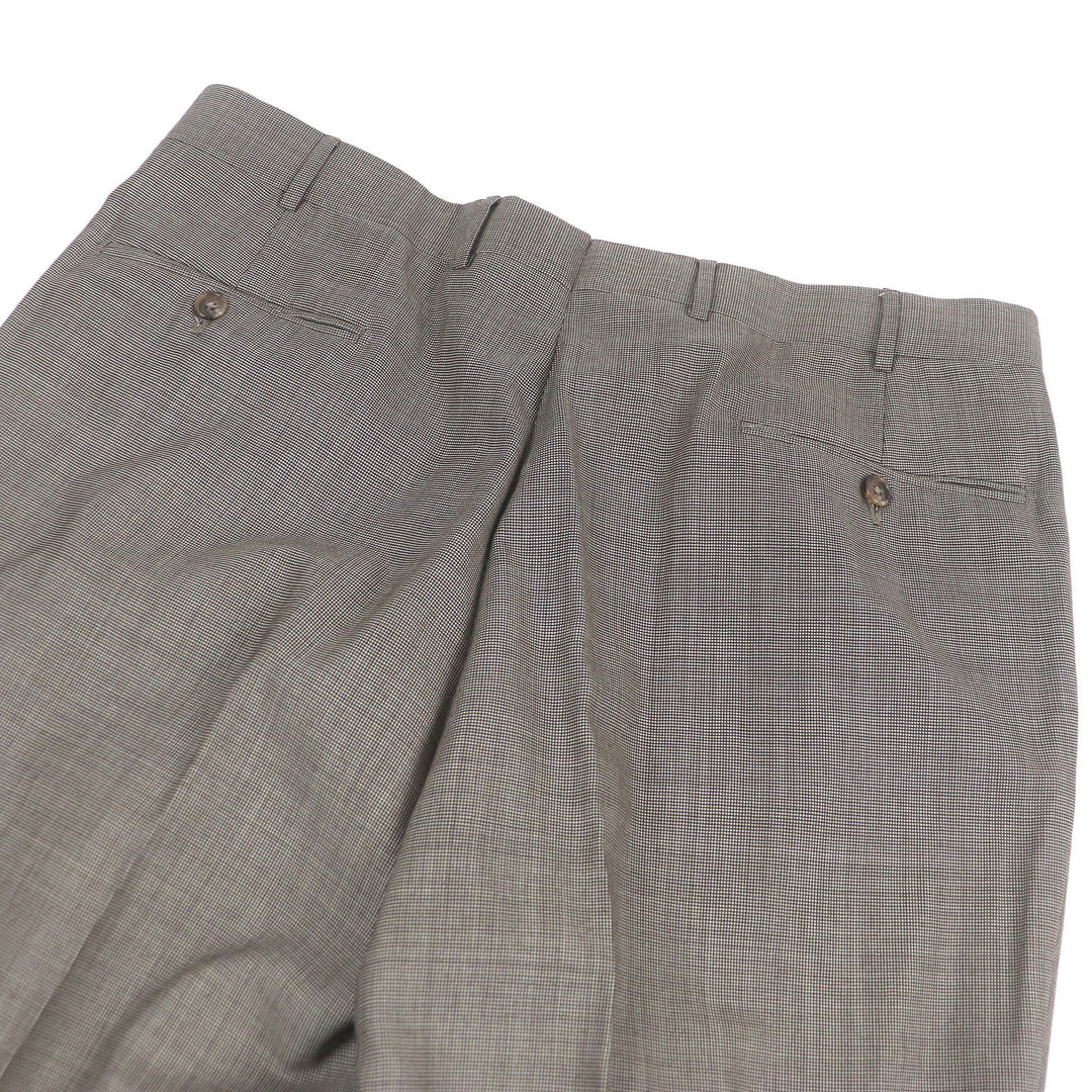 極美品□Corneliani コルネリアーニ 総柄 Super130s バージンウール100％ シングルスーツ セットアップ ブラウン 52 イタリア製 メンズ