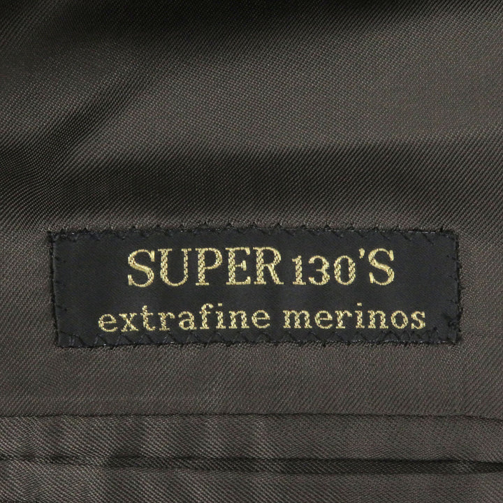 極美品□Corneliani コルネリアーニ 総柄 Super130s バージンウール100％ シングルスーツ セットアップ ブラウン 52 イタリア製 メンズ