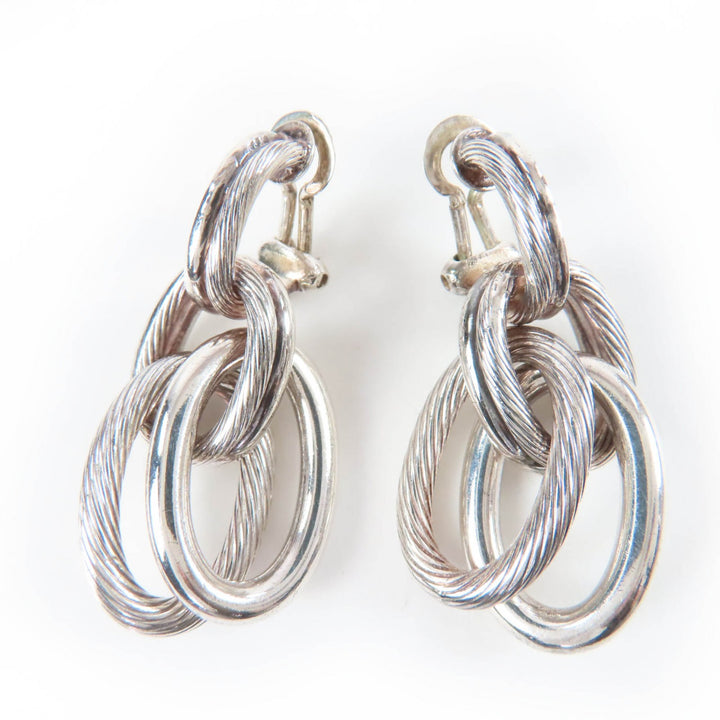 美品☆HERMES エルメス ヴィンテージ デストリエ イヤリング 925 アクセサリー シルバー 重量25.9g レディース