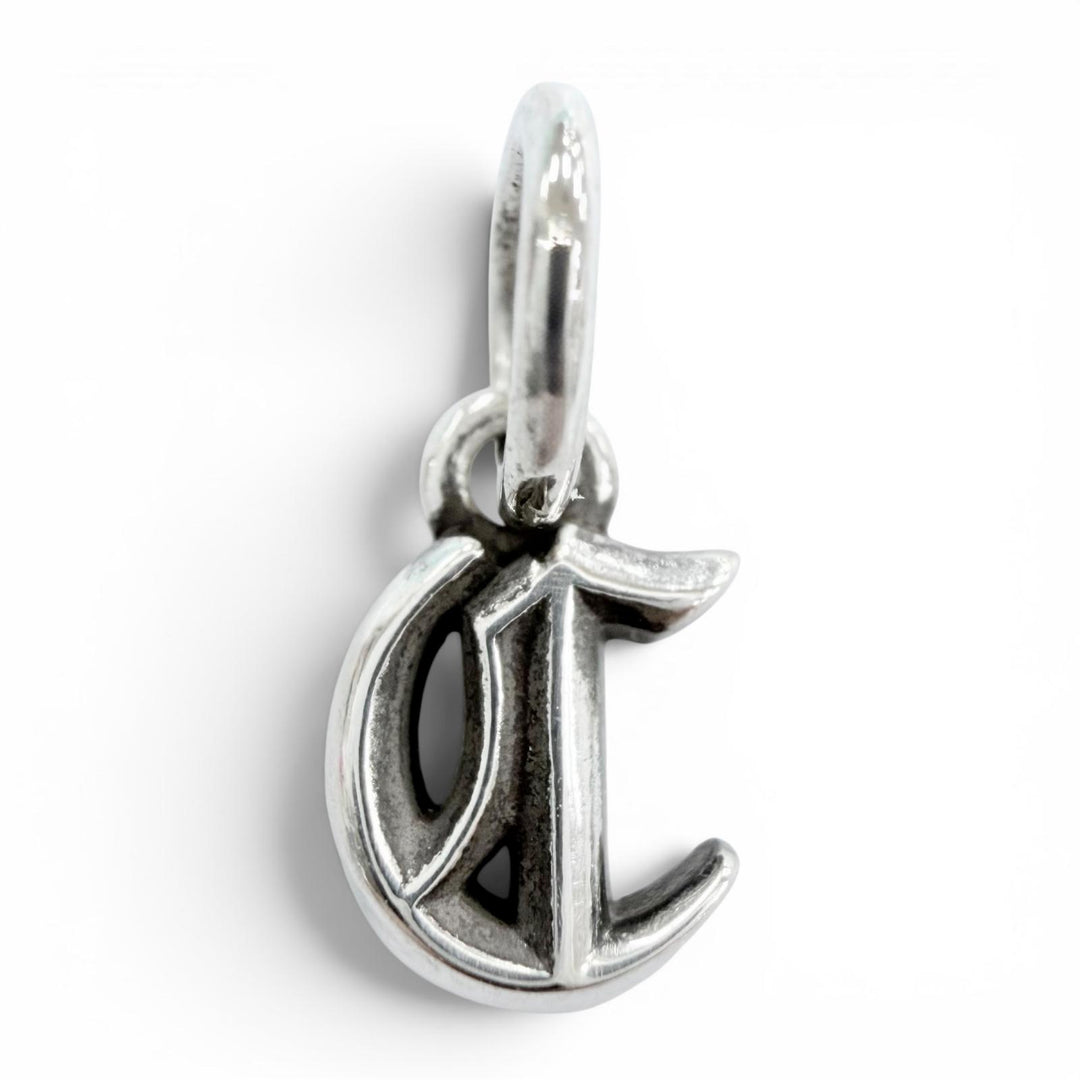 極美品◇CHROME HEARTS クロムハーツ 925 STACK ALPHABET イニシャル C アルファベット チャーム ペンダントトップ シルバー 重量0.5g