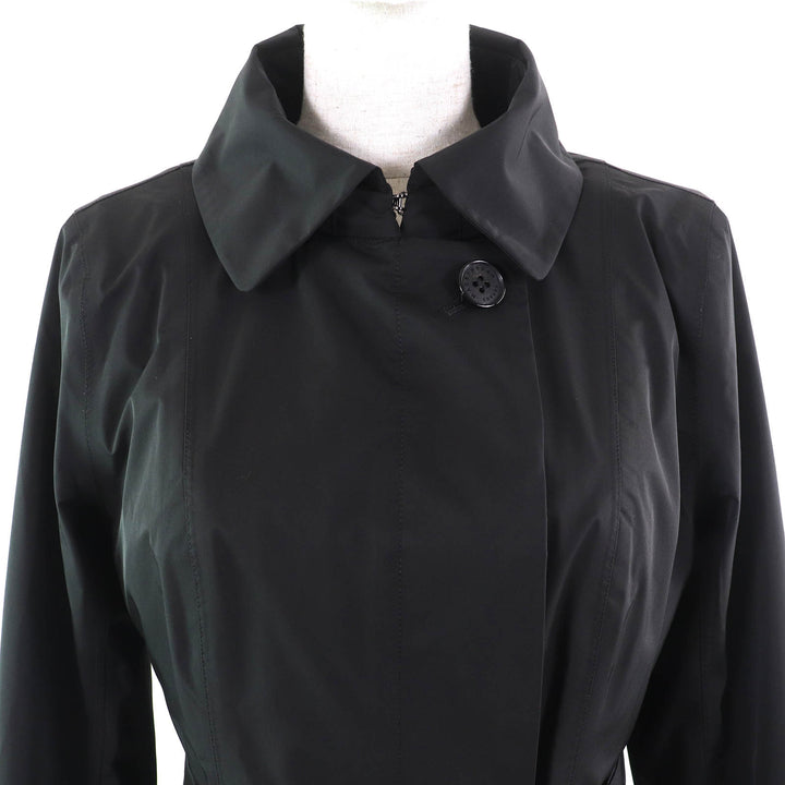 美品△MACKINTOSH LONDON マッキントッシュ ロンドン ロゴボタン ウールライナー・ベルト付 ロングコート ブラック 38 正規品 レディース