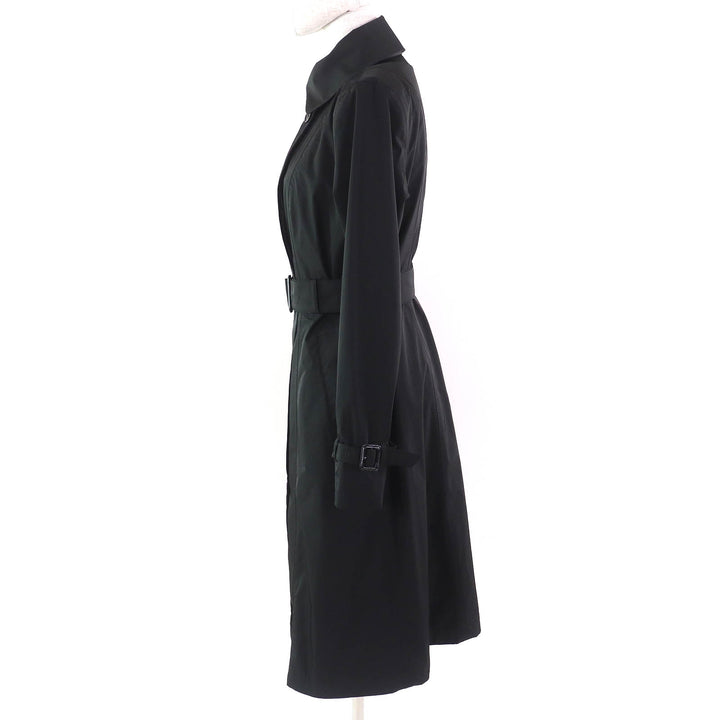 美品△MACKINTOSH LONDON マッキントッシュ ロンドン ロゴボタン ウールライナー・ベルト付 ロングコート ブラック 38 正規品 レディース