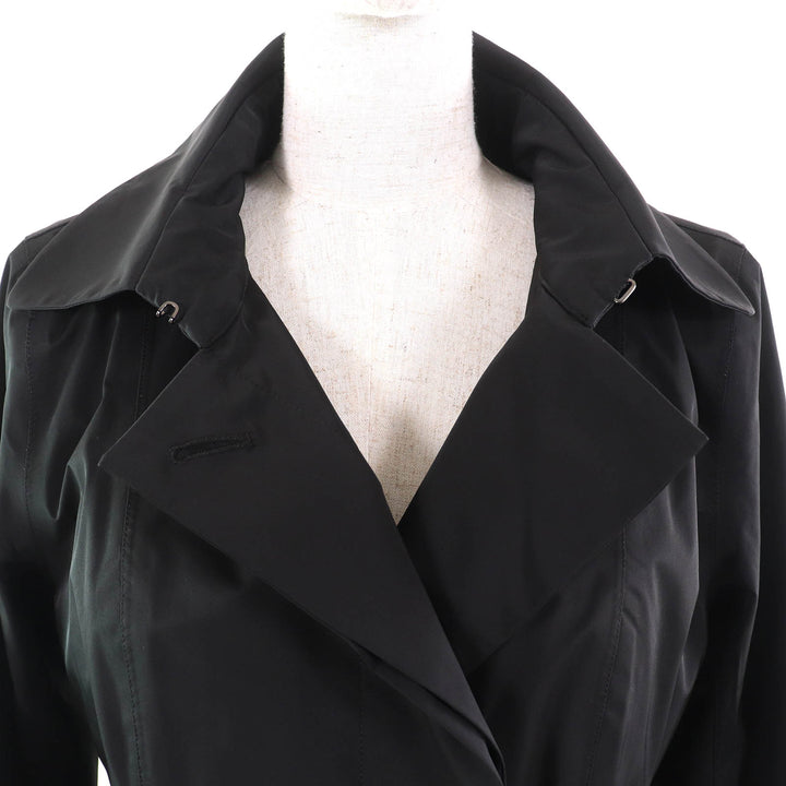 美品△MACKINTOSH LONDON マッキントッシュ ロンドン ロゴボタン ウールライナー・ベルト付 ロングコート ブラック 38 正規品 レディース