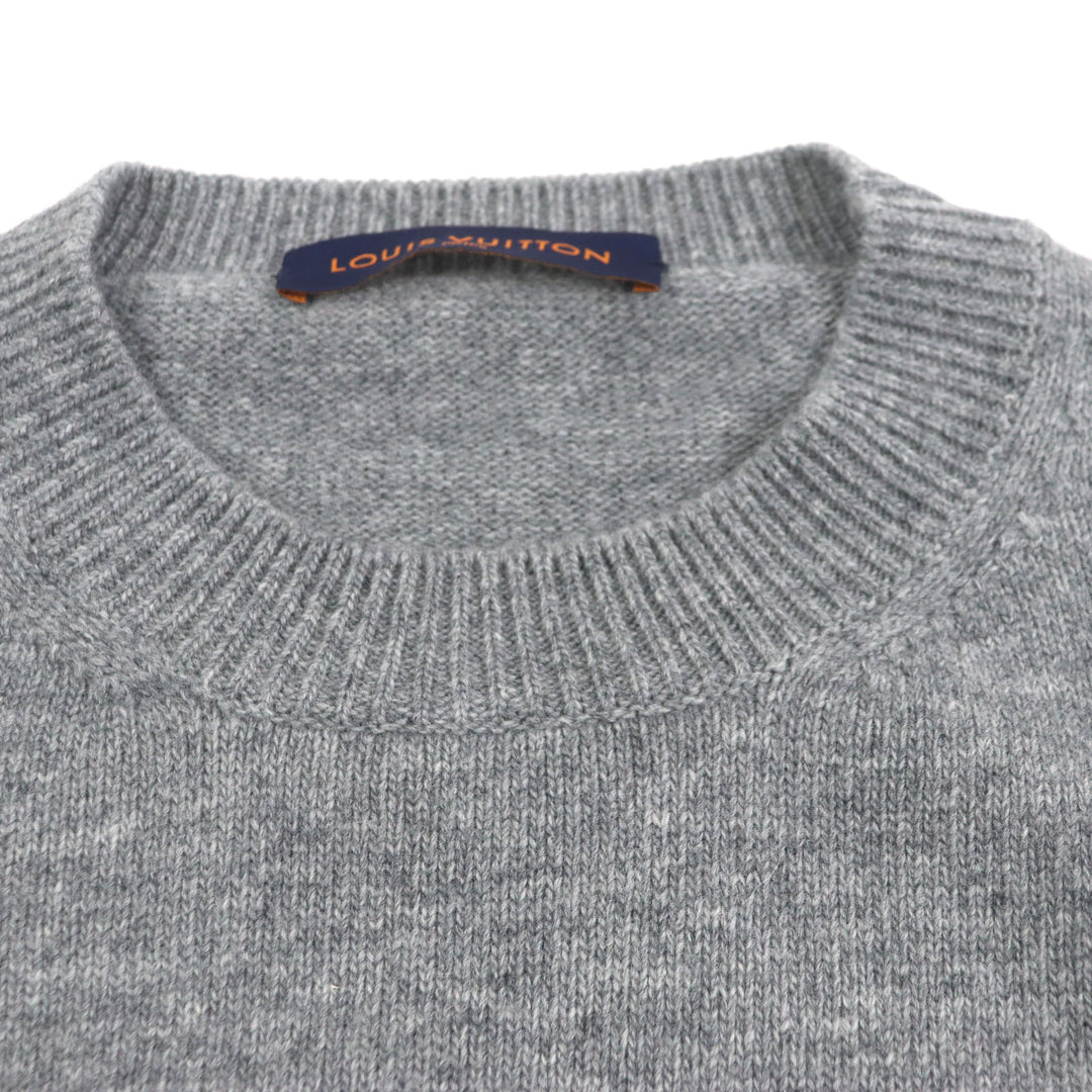 美品▼LOUIS VUITTON ルイヴィトン 22SS タイガーインタルシア ウール100% Amen Break クルーネック ニットセーター S 正規品 メンズ