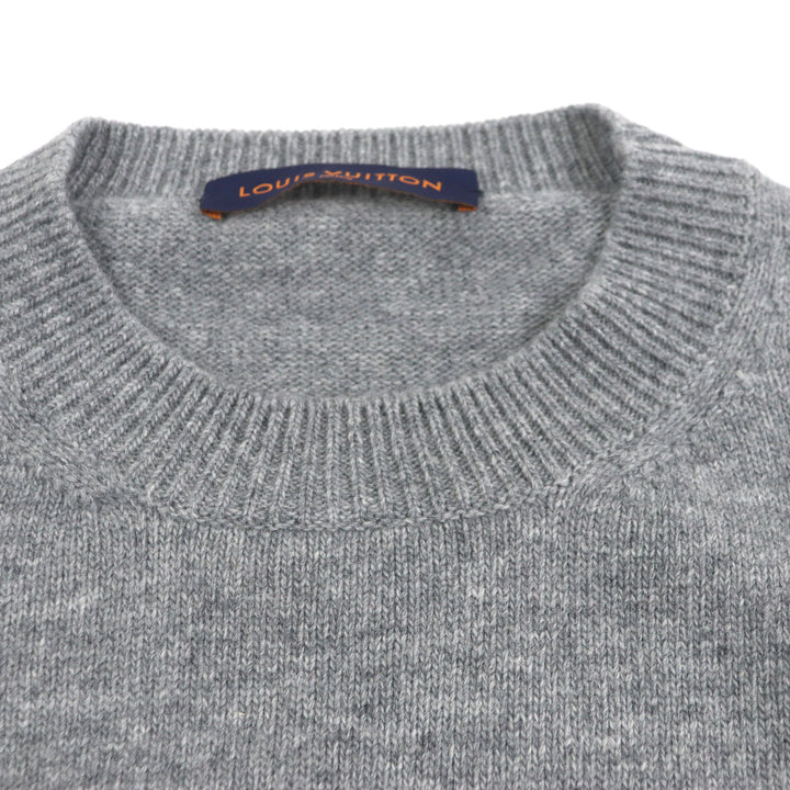 美品▼LOUIS VUITTON ルイヴィトン 22SS タイガーインタルシア ウール100% Amen Break クルーネック ニットセーター S 正規品 メンズ