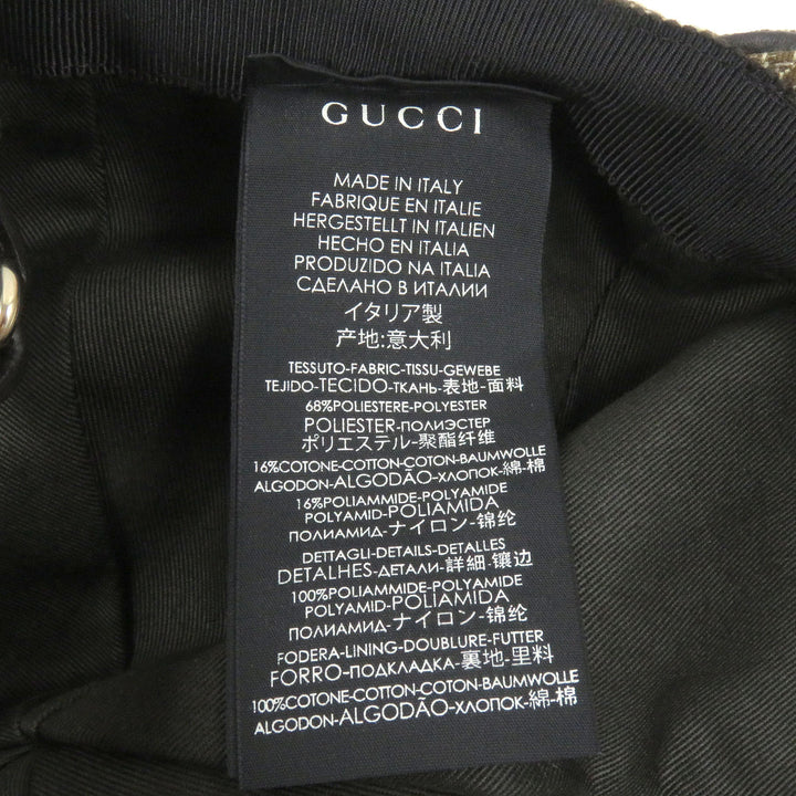 極美品□GUCCI グッチ 200035 GGキャンバス ウェブライン ベースボールキャップ 帽子 ベージュ XS/56cm イタリア製 正規品 メンズ