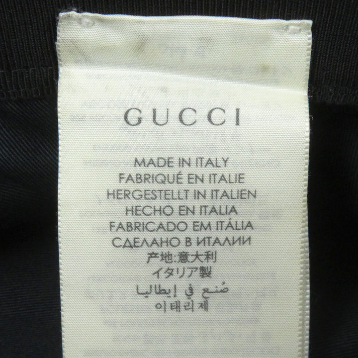 美品□GUCCI グッチ 576587 GGキャンバス GGマーモント ロゴゴールド金具 バケットハット 帽子 ブラック L/59cm イタリア製 正規品