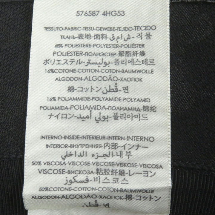 美品□GUCCI グッチ 576587 GGキャンバス GGマーモント ロゴゴールド金具 バケットハット 帽子 ブラック L/59cm イタリア製 正規品