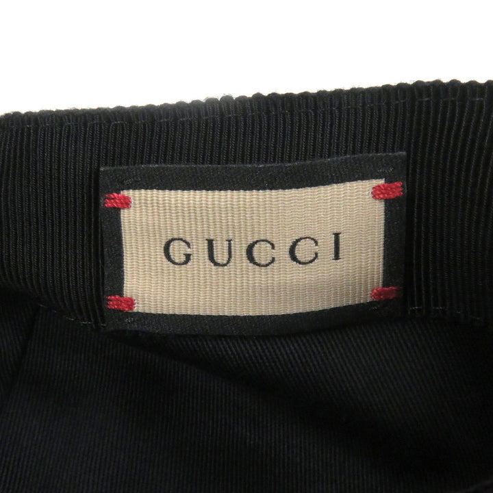 極美品□GUCCI グッチ 576253 GGキャンバス ロゴワッペン ベースボールキャップ 帽子 ブラック M/58cm イタリア製 正規品 メンズ