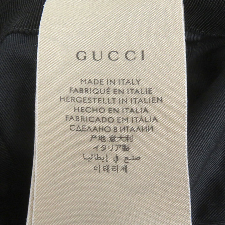 極美品□GUCCI グッチ 576253 GGキャンバス ロゴワッペン ベースボールキャップ 帽子 ブラック M/58cm イタリア製 正規品 メンズ