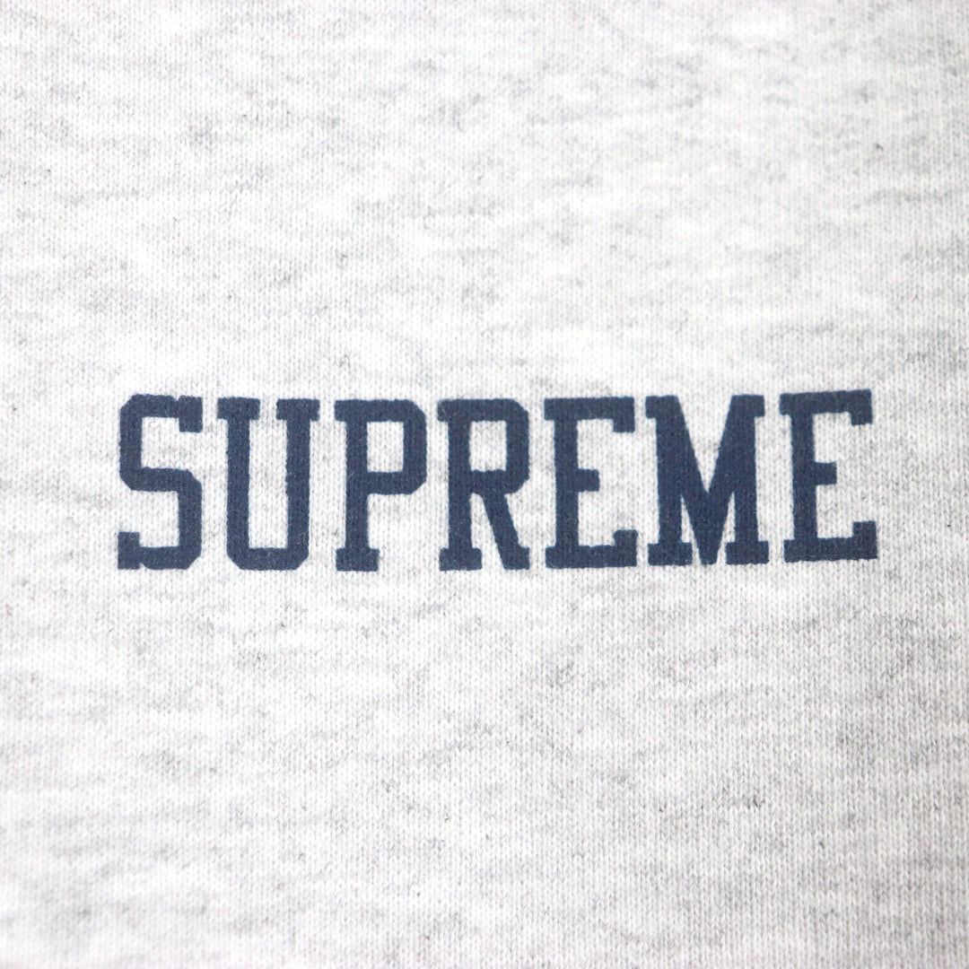 極美品▼Supreme シュプリーム 24AW On God Hooded Sweatshirt プリント 裏起毛 プルオーバー フーディ パーカー グレー M 正規品 メンズ