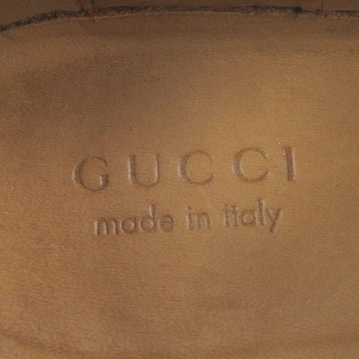 美品□GUCCI グッチ 450990 レザー Bee刺繍 ウェブライン コインローファー ペニーローファー ブラウン 9 箱付き イタリア製 メンズ