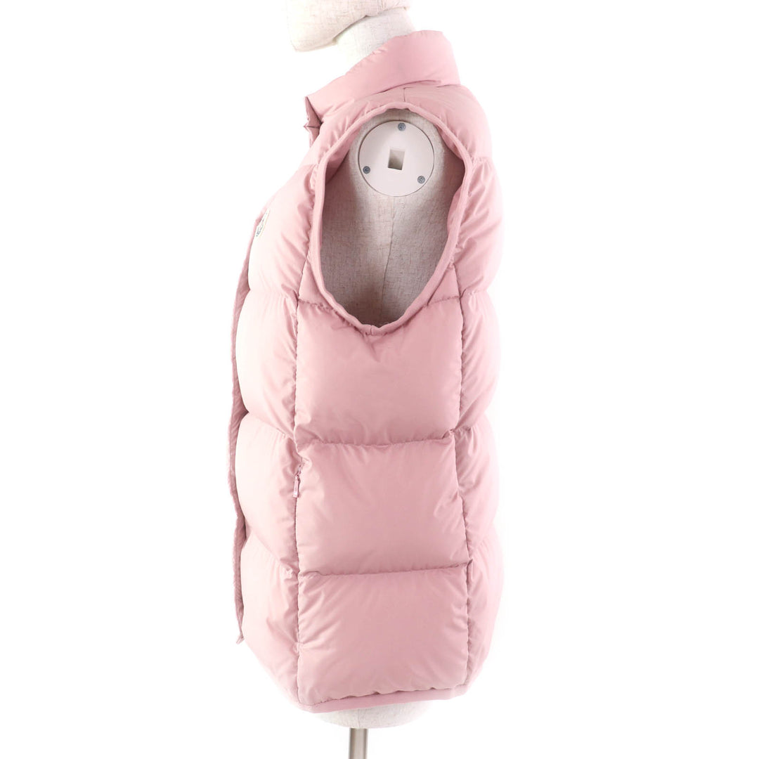 極美品★MONCLER モンクレール 2024年製 BADIA ロゴワッペン付 ダウンベスト アウター ピンク 3 正規品 レディース