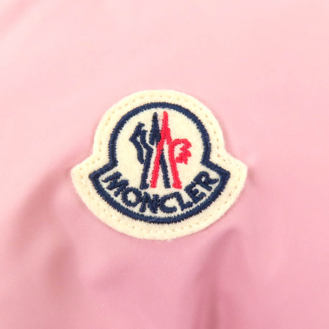 極美品★MONCLER モンクレール 2024年製 BADIA ロゴワッペン付 ダウンベスト アウター ピンク 3 正規品 レディース
