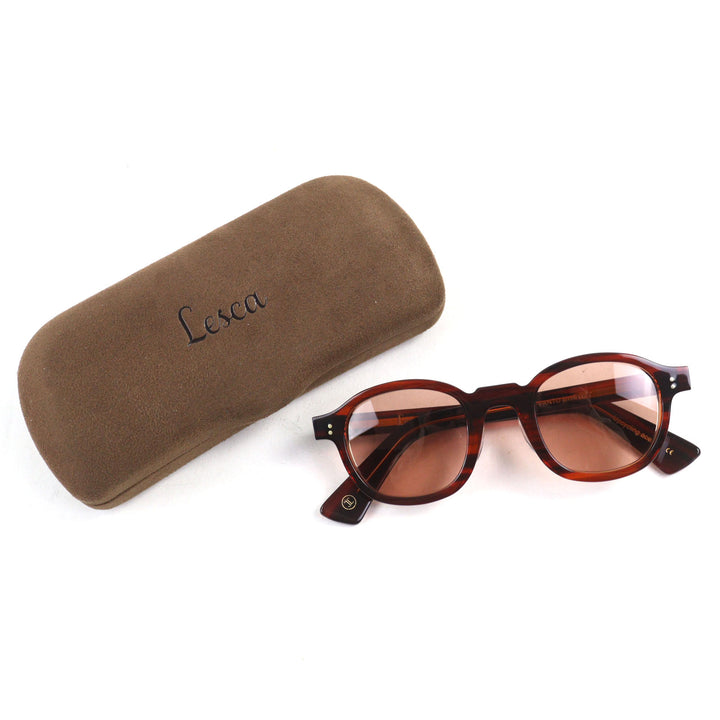 極美品○Lesca Lunetier レスカ ルネティエ BRUT PANTO 8mm 希少 リミテッドエディション デッドストック生地使用 サングラス