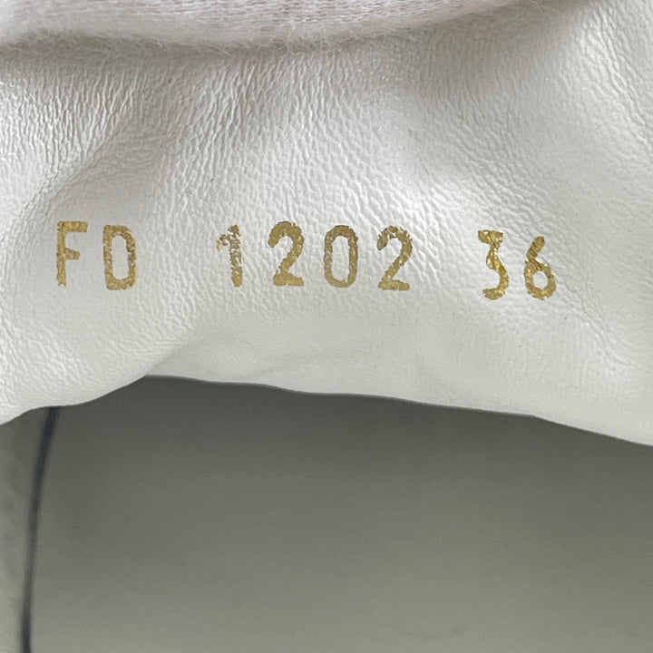 美品▲LOUIS VUITTON ルイヴィトン タイムアウトライン LV ラインストーン装飾 レザー スニーカー ホワイト 36 イタリア製 レディース
