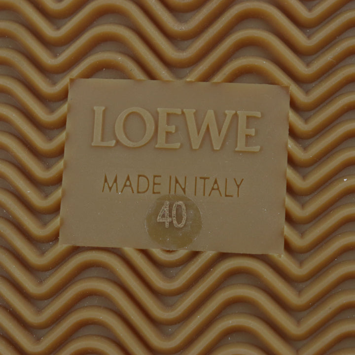 極美品▼LOEWE ロエベ 592301 デコンストラクテッド レザー アナグラムロゴ スニーカー ホワイト ライトブルー 40 保存袋付き メンズ