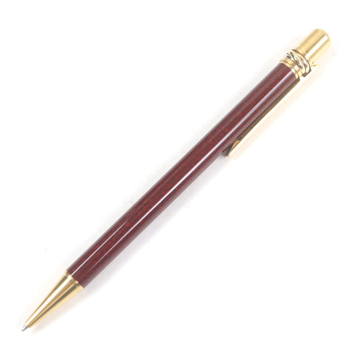 美品□Cartier カルティエ トリニティ ドゥ カルティエ ツイスト式 ボールペン ボルドー ゴールド フランス製 メンズ 筆記確認済み