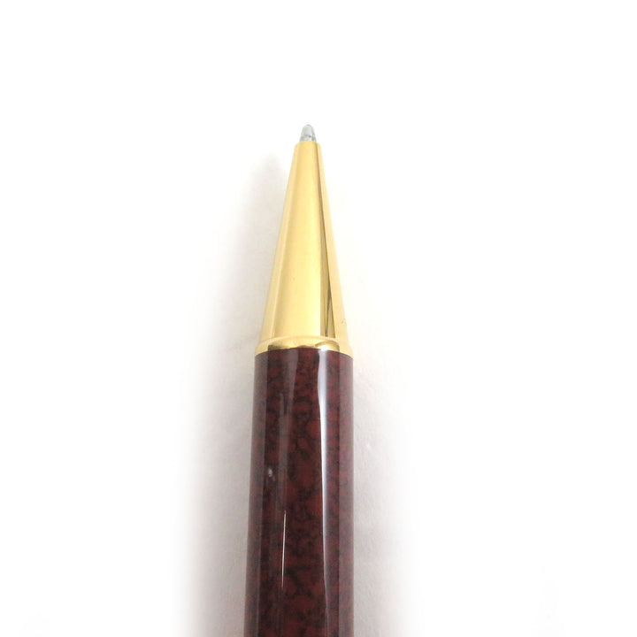 美品□Cartier カルティエ トリニティ ドゥ カルティエ ツイスト式 ボールペン ボルドー ゴールド フランス製 メンズ 筆記確認済み