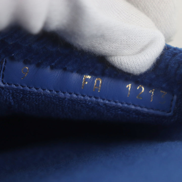 未使用品▼ルイヴィトン 1ACN6H LV パレス・ライン・ミュール グレインカーフレザー ダミエ ロゴ刺繍 スリッパ サンダル 9 箱・保存袋付