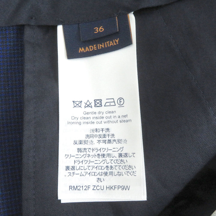 未使用品□LOUIS VUITTON ルイヴィトン 織柄 21AW シングル スラックス トラウザーズパンツ ネイビー 36 イタリア製 正規品 メンズ
