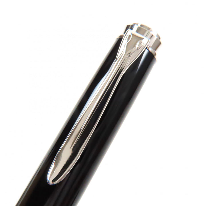 極美品▼PERIKAN ペリカン M405 スーベレーン 14K Fニブ 万年筆 ブラック シルバー 箱付き ドイツ製 メンズ
