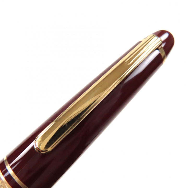 美品▼MONTBLANC モンブラン マイスターシュテュック クラシック 14K Fニブ ホワイトスター 万年筆 ボルドー ゴールド ドイツ製 メンズ