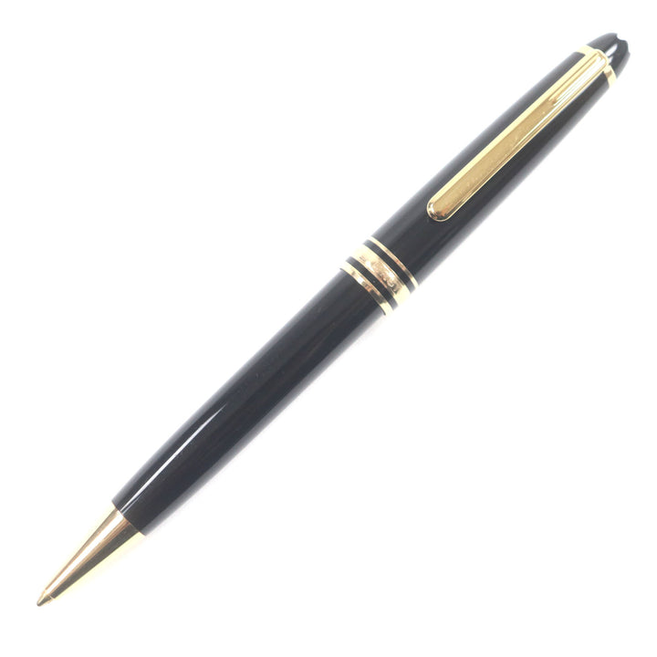 良品▼MONTBLANC モンブラン マイスターシュテュック クラシック ホワイトスター ツイスト式 ボールペン ブラック ゴールド 筆記確認済み