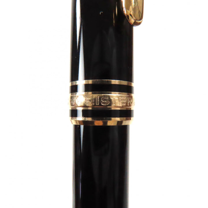 良品▼MONTBLANC モンブラン マイスターシュテュック クラシック ホワイトスター ツイスト式 ボールペン ブラック ゴールド 筆記確認済み